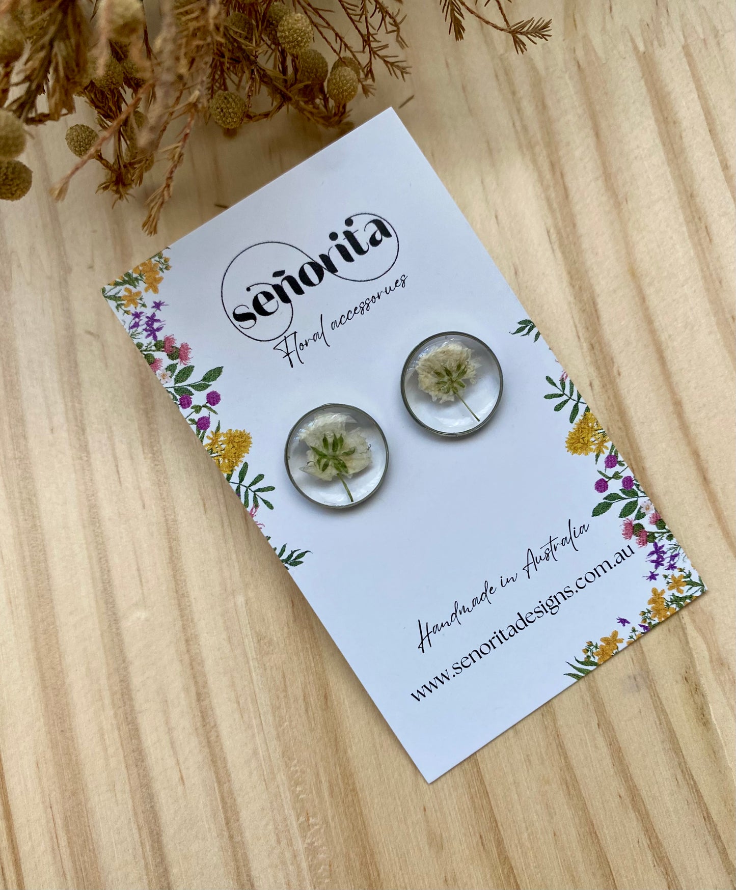 Baby’s breath studs